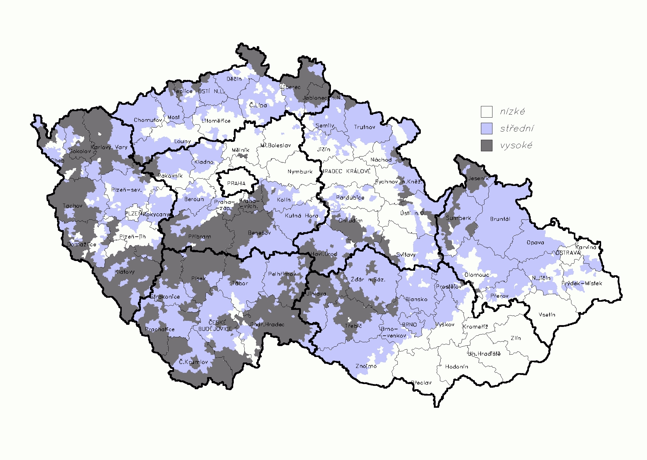 mapa radonu Radon v domě, radonová mapa, měření radonu   Srubové stavby | Keliwood mapa radonu