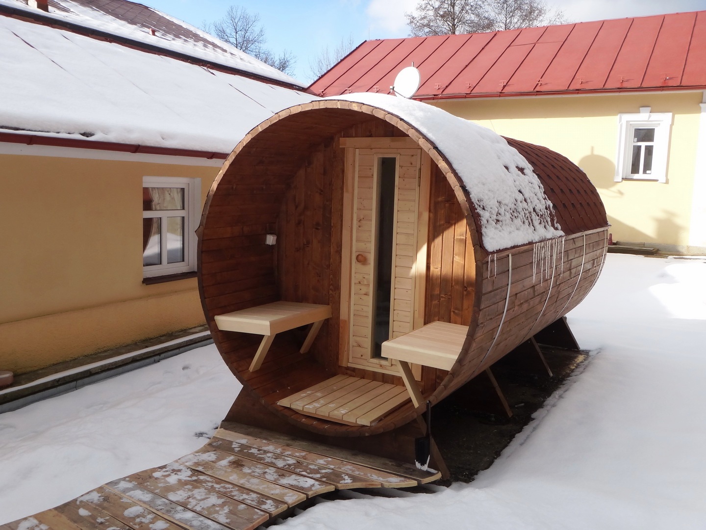 sudová sauna, jak postavit saunu, jak se staví sen, SwissHouse, realizace saun